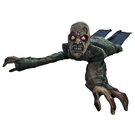 Animated Crawling Zombie with Lights & Sound Halloween Decoration