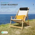 thumbnail image 4 of OULII Oreiller pour Chaise Longue Extérieure Plage Support Confortable Éponge Noire 1Pcs, 4 of 6