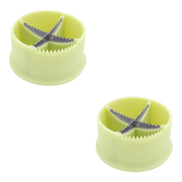 Wosthever Abridor de castañas de plástico inoxidable, desgranador abierto de nueces, galleta de castañas portátil de mano verde 2piezas Wosthever CBP028457