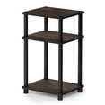 thumbnail image 1 of Mesa auxiliar Furinno Just de 3 niveles con tubo torneado Columbia Walnut, 1 of 8