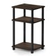 thumbnail image 1 of Mesa auxiliar Furinno Just de 3 niveles con tubo torneado Columbia Walnut, 1 of 8