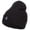 Black, variant on Mini Whale Embroidered Long Beanie - Black OSFM