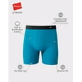 Hanes Ultimate Big Men’s Cotton Boxer Brief Underwear, Blue/Red, 4Pack