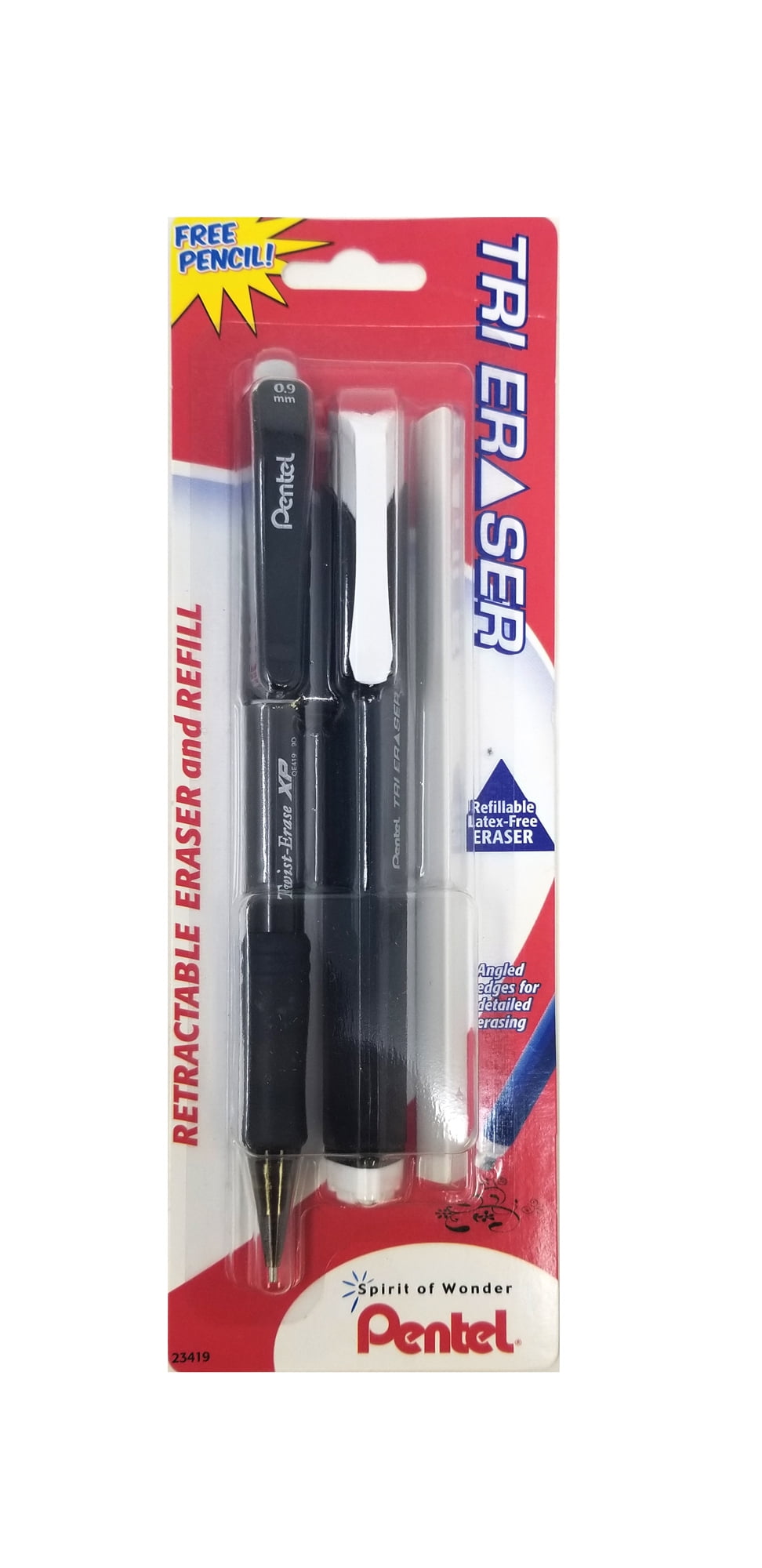 Pentel Tri Eraser, Retractable Eraser and Refill