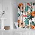 thumbnail image 2 of Pioneer Flower Floral Print Pattern Shower Curtain 72"x72" ,Bathroom Decorative Shower Curtains Set with 12 Hooks,Modern Waterproof Washable Shower Curtain, 2 of 6