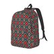 thumbnail image 1 of Disketp Red And Orange On Blue Teal print Canvas Backpack Lightweight Travel Daypack Student Rucksack Laptop Backpack-, 1 of 5