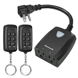 BLACK+DECKER Wireless Remote-Control Outlet, Pack of 3 Outlets, 1