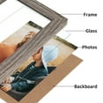 thumbnail image 3 of 4 Pack Hinged 4x6 Picture Frame, Rustic Wood Grain 4 by 6 Photo Frames for Tabletop Display, 3 of 7