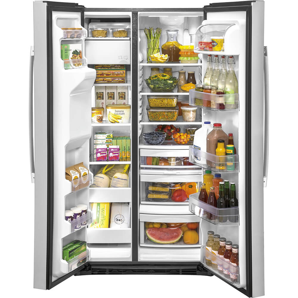 GE Appliances 25.1 cu. ft. Fingerprint Resistant Side-by-Side Refrigerator model GSS25IYNFS