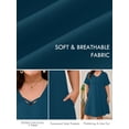 thumbnail image 3 of SHOWMALL Plus Size Short Sleeve Summer Dress for Women, Trendy Cross Strappy Neckline Dress with Pockets, Indigo Blue 4X Lightweight Vacation Beach Dress, 3 of 8