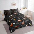 thumbnail image 3 of Homewish Cartoon Dinosaur Bedding Comforter Set 7pcs for Preppy Children Kids,Kawaii Animal Dino Queen Bedding Sets Super Cozy,Gradient Universe Galaxy Queen Sheet Sets,Breathable Home Decor, 3 of 8