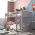 thumbnail image 5 of Hillsdale Alexis Wood Arch Twin Over Twin Floor Bunk Bed Gray, 5 of 15