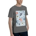 thumbnail image 2 of Bingfone Cute Chameleons On Blue Men'S Loose Fit Short-Sleeve Pocket T-Shirt, 2 of 7
