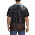 thumbnail image 3 of Kdxio Men's Hawaiian Shirt for Men Short Sleeve Shirt Gloomy Mansion Forest Scene Summer Casual Holiday Beach Button Down T-Shirts, 3 of 5