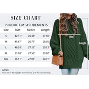 MOSHU Oversized Sweaters for Women Cable Knit Chunky Pullover Sweater