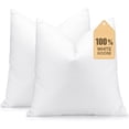 thumbnail image 2 of Set of 2 Down and  Throw Pillow Inserts 18x18 Soft Fluffy Pillow Inserts with  Down-Proof  Cover, Decorative Square Cushion Inner for Sofa Couch Bed-White, 2 of 7