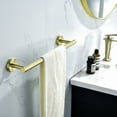 thumbnail image 6 of Wowow 6-Pieces Brushed Gold Bathroom Hardware Set Round Wall Mounted with Towel Ring Toilet Paper Holder Towel Hook and Towel Bar in Black and Gold, 6 of 7