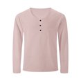 thumbnail image 4 of pstuiky camisas de manga larga para hombre, Camisa de capa base de ejercicio de manga larga para hombre, informal, con cuello redondo, bolsillos y botones, de colores sólidos xxl, 4 of 9