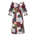 thumbnail image 5 of ELOQUII Elements Women's Plus Size Off The Shoulder Maxi Dress With Cinch, 5 of 5