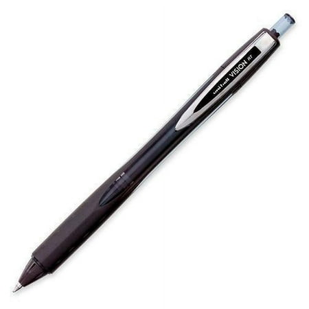 1741778DZ Uni-Ball Vision RT Roller Ball Pen - Fine Pen Point Type - 0.6 mm Pen Point Size - Black Ink - 12 / Dozen