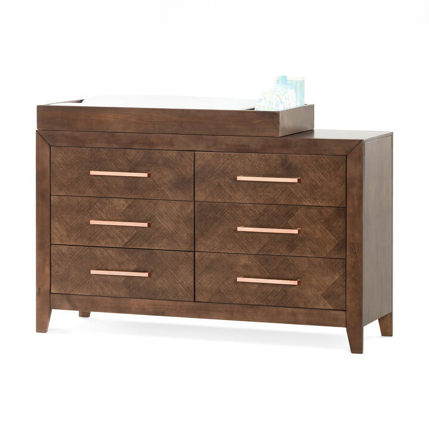 Child Craft Universal Changing Table Topper, Converts Dresser to Changing Surface, Secure Fit, Toasted Chestnut