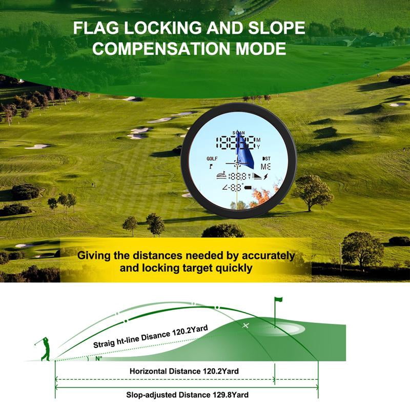 OBAZHA Golf Distance Meter, 1200 Yards Golf Laser Distance Meter, 7x Magnification Golf Distance Meter
