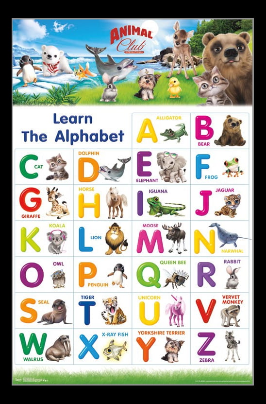 Animal Club Abc Poster Print Walmart Com Walmart Com