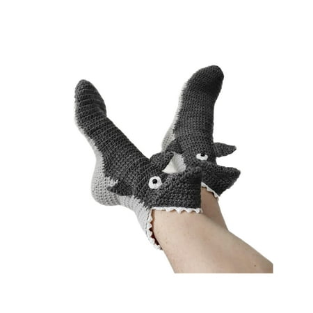 

xingqing Funny Animal Socks for Family 3D Novelty Knit Shark Socks Creative Christmas Floor Winter Warm Socks Xmas Fun Gift Dark Gray SharkKids