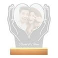 thumbnail image 2 of Personalized Couple For Women And Men Custom Picture Frames With Photo Customized Acrylic Plaque Photo Frame With Night Light Personalized Valentines Day, 2 of 7