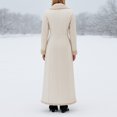 thumbnail image 5 of Women's Solid Color Long Plush Anti-Freeze Suede Wool Coat for Fall and Winter, Warm and Stylish for Cold Weather,Beige,L, 5 of 7