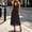 Black, variant on Sleeveless Womens Summer Fall Dresses V-Neck Refined Brown Long Slip Dress Relaxed Fit Patchwork Polka Dot Casual Dresses Brown,Xs