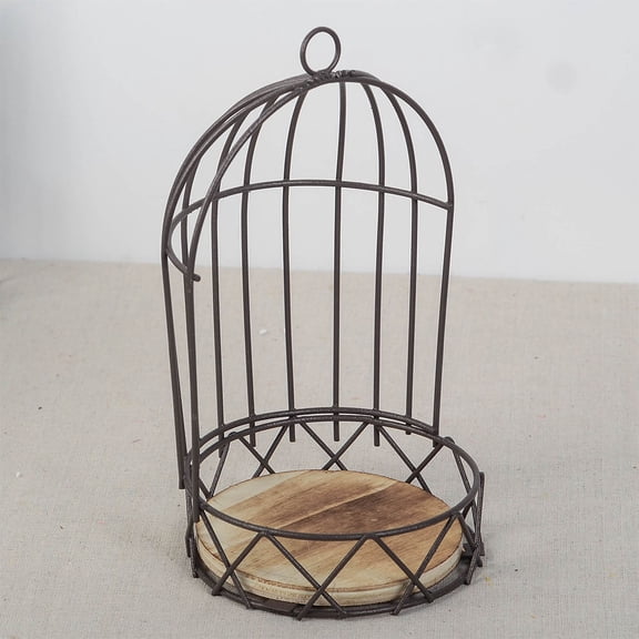 Soimiss 1 Pcs Decorative Birdcage Plant Stand Wall-mounted Metal Flower Pot Holder for Flower Lovers