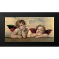 thumbnail image 2 of Raffaello 18x11 Black Modern Framed Museum Art Print Titled - Angeli - Madonna Sistina, 2 of 5