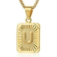 thumbnail image 2 of Letter A-Z Gold Filled Pendant Necklace Box Link Chain Jewelry for Mens Womens, 2 of 3