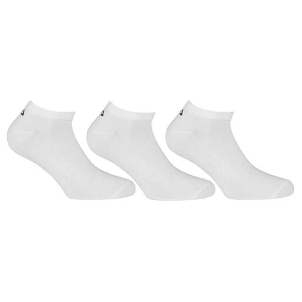 FILA Zapatillas Invisibles calcetines unisex, 3 pares - calcetines cortos, logo cintura, uni, 35-46 Blanco 35-38 (3-5 UK)