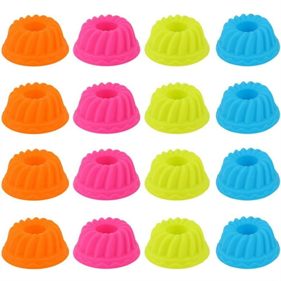 Tebru 12Pcs Mini Pumpkin Silicone Cupcake Baking Cups Nonstick Pastry Muffin Molds, Cupcake Cups,Muffin Molds