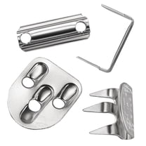 Metal Hooks & Eyes Closure No Sew Nickel Hooks Heavy Duty 4-Part Trousers Closures No Sew for Pants 4 Sets in a Pack