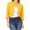 Yellow, variant on Cardigan for Women Fashion Mid Sleeve Top Solid Color Casual Jacket Business Small Suit Women Suit Jacket Girls Zip Up Jacket