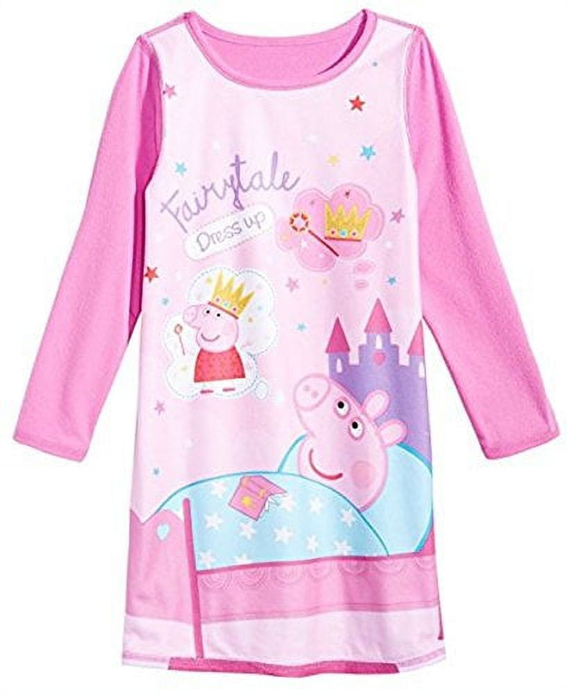 Peppa Pig Kids Night Dress PJs Toddler Girls Pajamas Nightgown Set with Matching Doll Gown Walmart