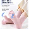 thumbnail image 6 of 6 Pairs Toe Socks For Men Cotton Athletic Running with Massage Grips Toe Socks for Women, 6 of 7