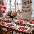 thumbnail image 5 of Red Apples Round 15 Inch Placemats Set of 8, Watercolor Botanical Modern Abstract Art HeatResistant Non Slip Place Mats for Dining Table, Wipeable Braided Kitchen Table Mats for Housewarming, 5 of 9