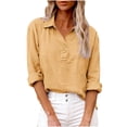 thumbnail image 6 of Aoiroe Womens Tunic Tops,Womens Short Sleeve Tops Dressy Shirts for Women Summer Lightweight Beach Yoga Tops Shirts for Women Short Sleeve Shirts for Women Orange L, 6 of 9