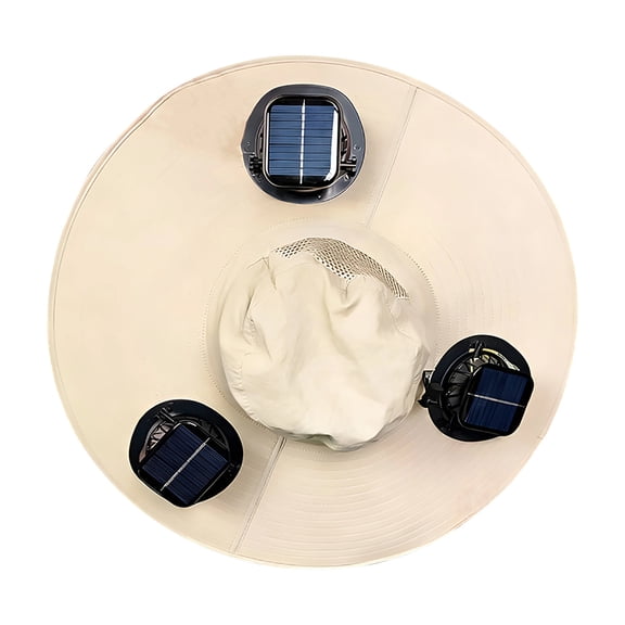 Luckky 3-in-1 Hands-Free Solar Cooling Hat Fan,UPF 50  Sun Protection Hat with Removable Fan,Dual Solar & Type-C Rechargeable Outdoor Ventilated Hat for Men Women Fishing Cycling Gardening