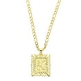 thumbnail image 1 of Collar de letra inicial de 20" Uxcell para hombres y mujeres, letra mayúscula K, dorado, 1 of 6