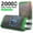 Green, variant on CATGOOD 20000mAh Solar Power Bank, 22.5W Fast Charging Portable Charger with 4 Built-in Cables & 10W Wireless Charging, Travel Battery Pack with Camping Flashlight(Green)
