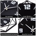 thumbnail image 4 of Reloj de pared sin ruidos de tictac Reloj de pared de hierro forjado MDF Reloj moderno de cuarzo a pilas Silencioso para sala de estar Dormitorio 30 x 30 cm 12 pulgadas, 4 of 4