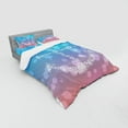 thumbnail image 3 of Anchor Duvet Cover Set, Starry Fairy Marine Bubbles on Abstract Blurry Scenery Marine Element Artprint, Bedding Set with Shams and Fitted Sheet, 3 Sizes, by Ambesonne, 3 of 3