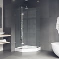 thumbnail image 6 of VIGO Verona 38 in. L x 38 in. W x 79 in. H Frameless Hinged Neo-angle Shower Enclosure Kit in Brushed Nickel with Clear Glass, 6 of 10