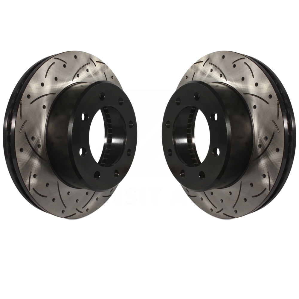 Front Coated Drilled Slotted Disc Brake Rotors Pair For Ram 2500 3500 1500 Dodge Walmart Canada