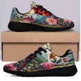 thumbnail image 3 of WeStVirginia Cardinal and Rhododendron Flower Shoes Sneakers Black Size 10.5, 3 of 7